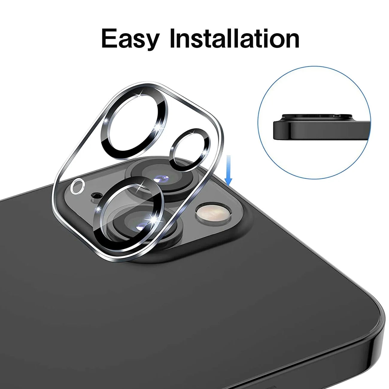 Reiko Clear Camera Protector compatible with iPhone 14 Pro/14 Pro Max and iPhone 15 Pro/15 Pro Max – view 2