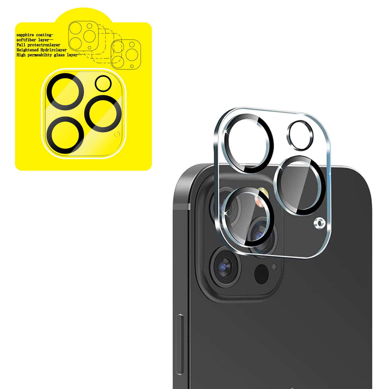 Reiko Clear Camera Protector for iPhone 13 Pro/13 Pro Max