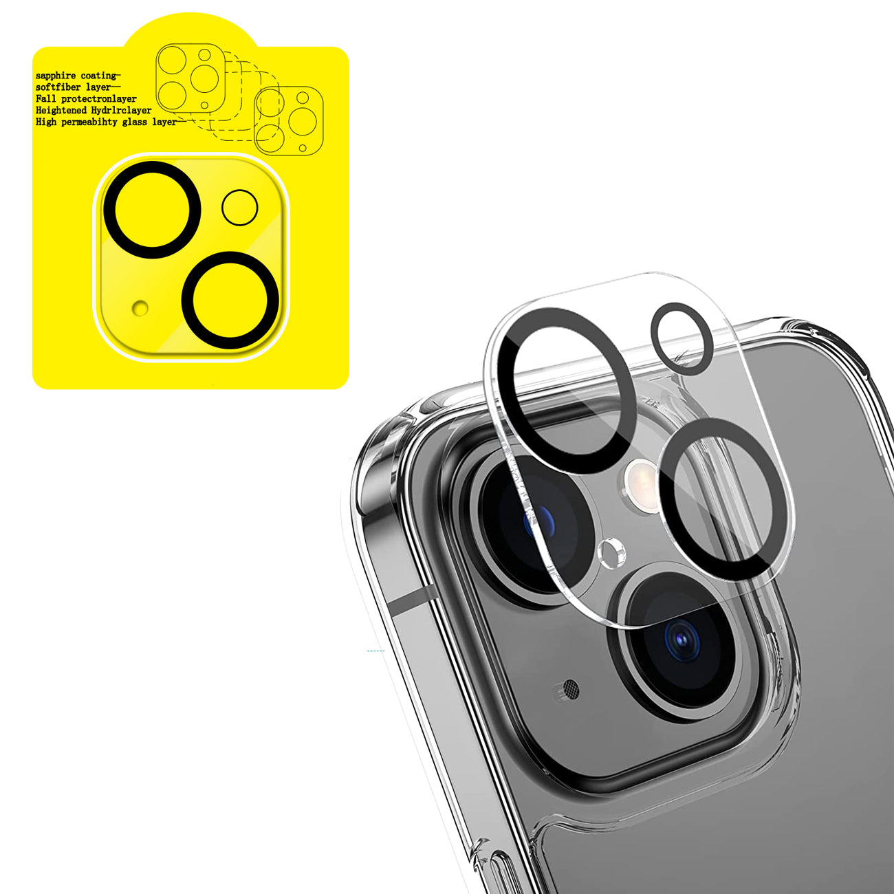 Reiko Clear Camera Protector for iPhone 16/16 Plus