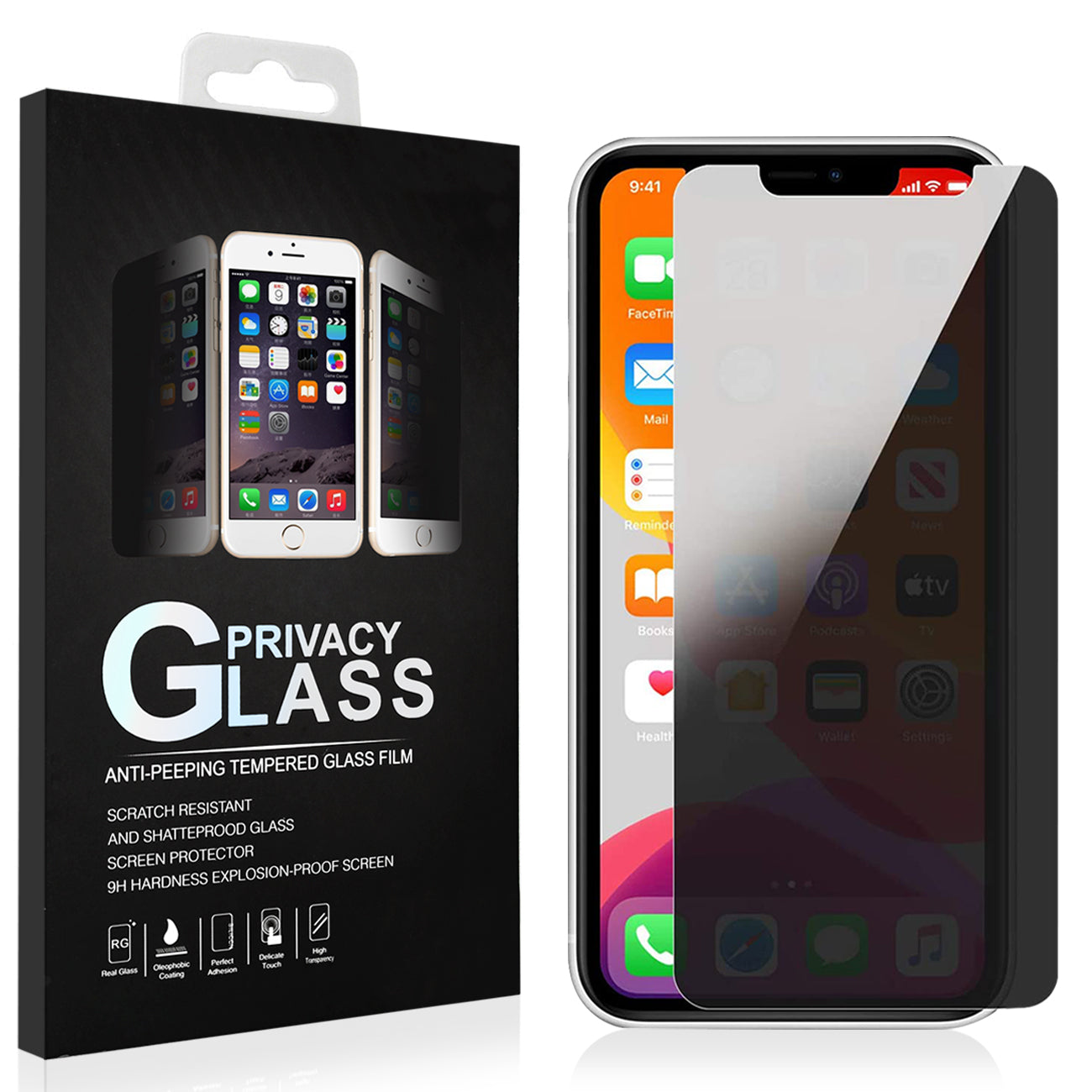 Reiko Apple iPhone 12 Pro Max Privacy Screen Protector in Black
