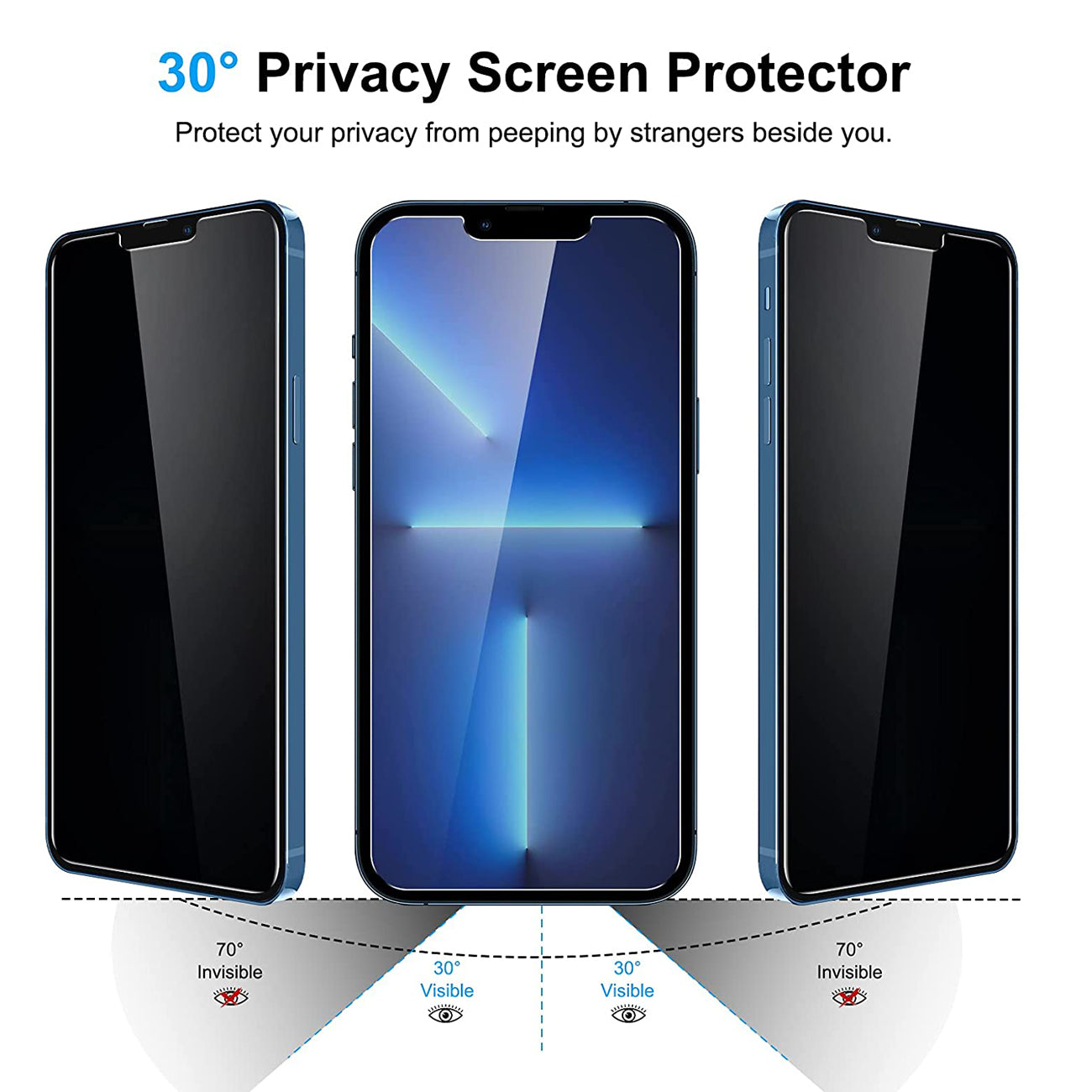 Reiko Apple iPhone 17 Air Privacy Screen Protector in Black – view 2
