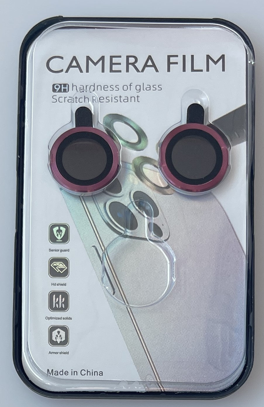 Camera Protector for iPhone 15/15 Plus in Red
