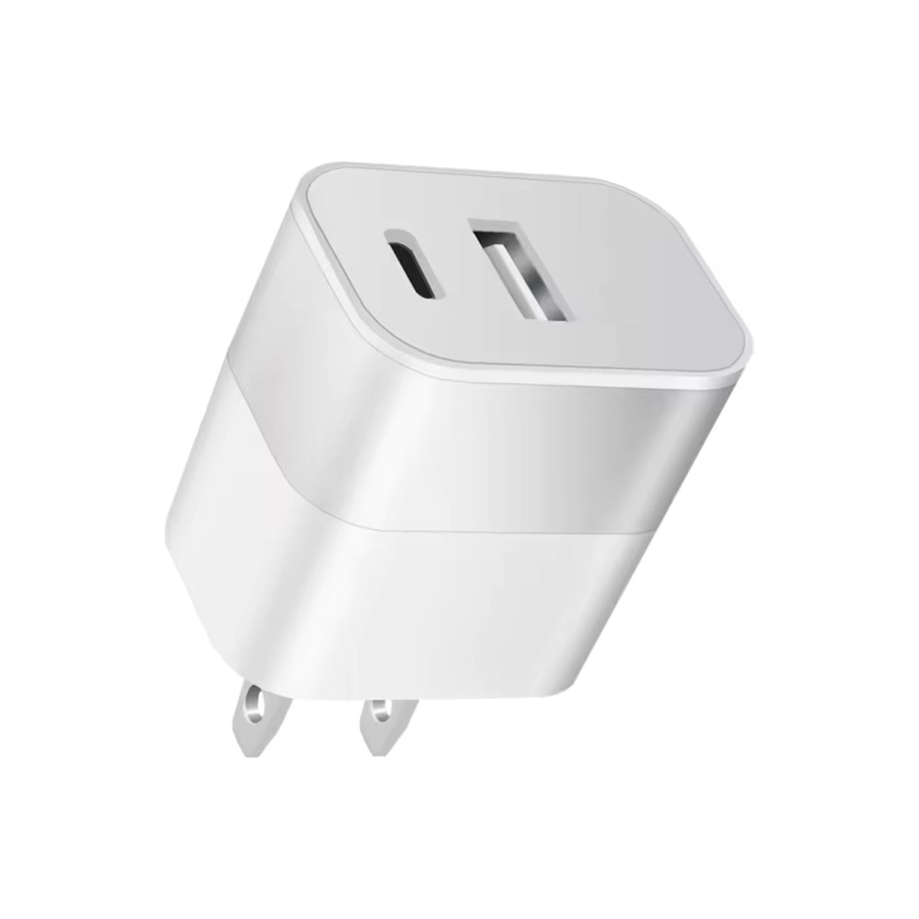 Power Delivery Dual Ports of USB and Type-C Wall Charger/ Power Adapter/ Charging Block in Silver (12pcs) – view 2