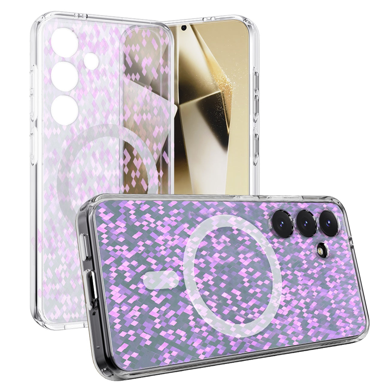 •âá[Compatibility] Exclusively designed for Samsung S24. With built-in 38 pieces of magnets, the clear case is compatibl