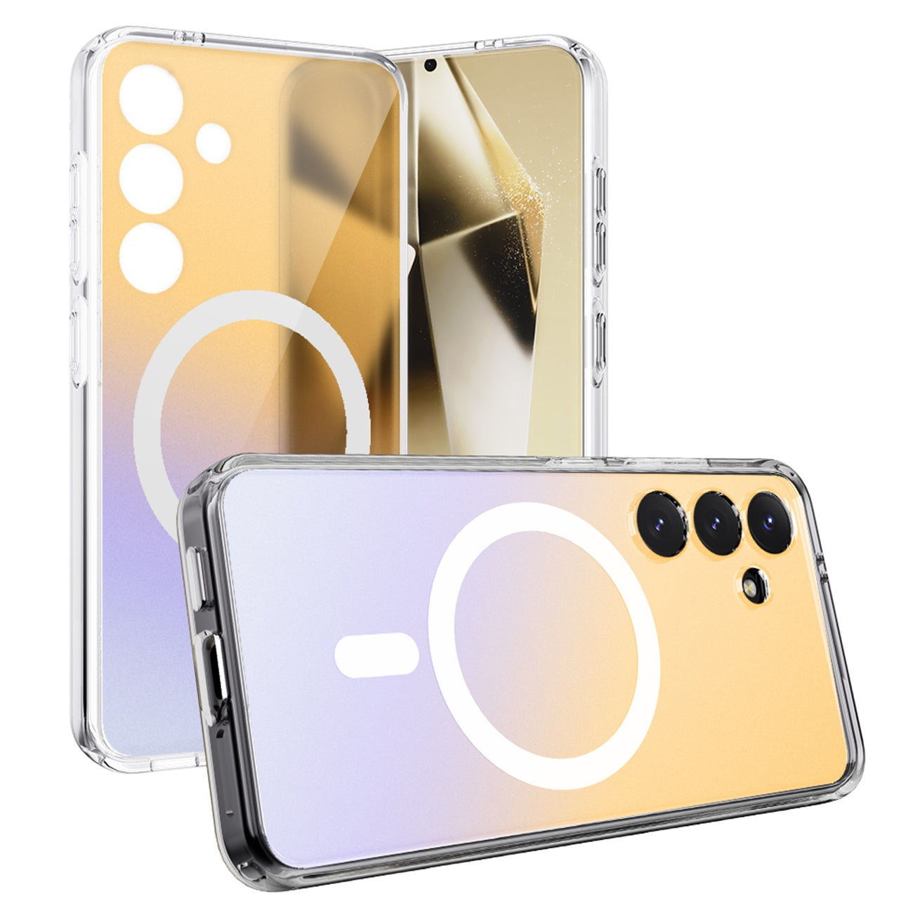•âá[Compatibility] Exclusively designed for Samsung S24. With built-in 38 pieces of magnets, the clear case is compatibl