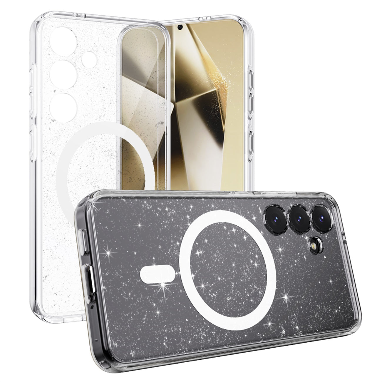 •âá[Compatibility] Exclusively designed for Samsung S24. With built-in 38 pieces of magnets, the clear case is compatibl