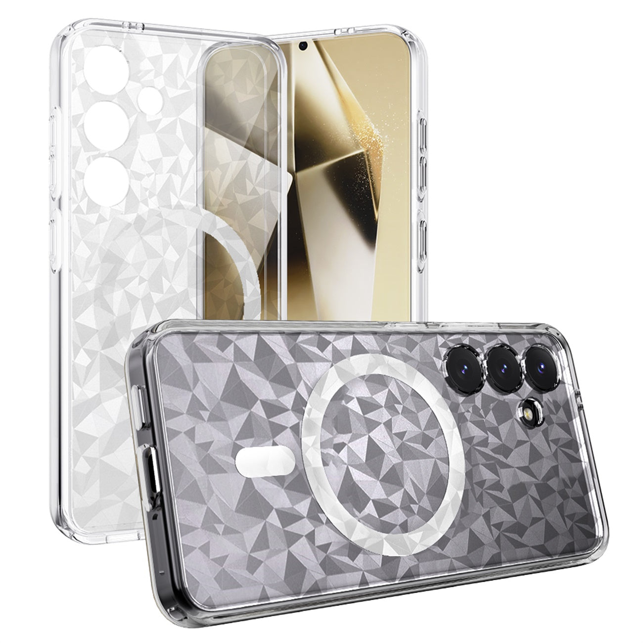 •âá[Compatibility] Exclusively designed for Samsung S24. With built-in 38 pieces of magnets, the clear case is compatibl